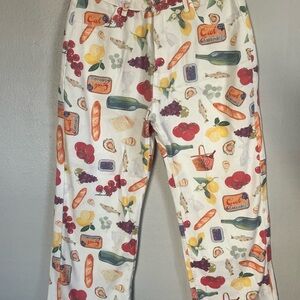 Lisa Says Gah inspired Colorful Food Print High Rise Jeans